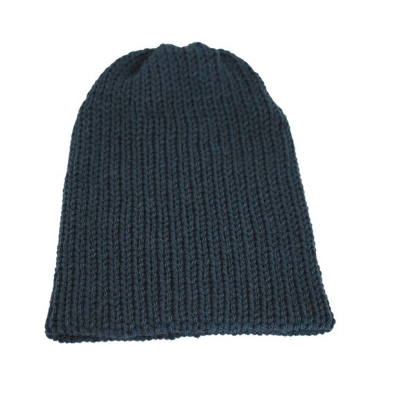 The Classic Beanie Organic Blue - Picture 2 of 3